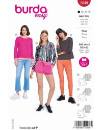 Burda patroon 5849 maat 132 t/m 48