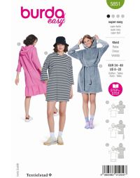 Burda patroon 5851 maat 34 t/m 48