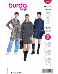 Burda patroon 5854 maat 34 t/m 48