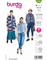 Burda patroon 5855 maat 34 t/m 48