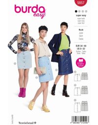 Burda patroon 5857 maat 34 t/m 48