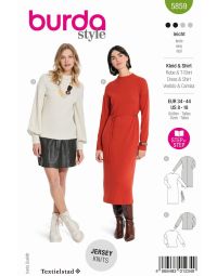Burda patroon 5859 maat 34 t/m 44