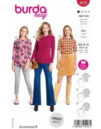 Burda patroon 5876 maat 34 t/m 48