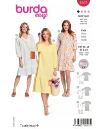 Burda patroon 5907 maat 34 t/m 48