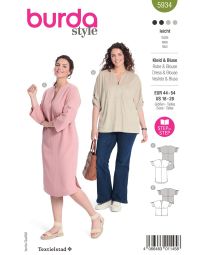 Burda patroon 5934 maat 44 t/m 54