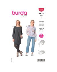 Burda patroon 6077 maat 34 t/m 44