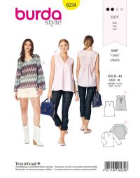 Burda patroon 6234 maat 34 t/m 44