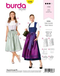Burda patroon 6268 maat 34 t/m 44