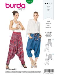 Burda patroon 6316 maat 32 t/m 46