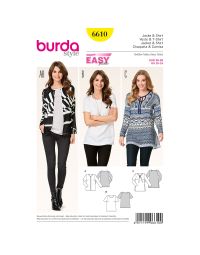 Burda patroon 6610 maat 36 t/m 50