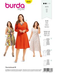 Burda patroon 6680 maat 46 t/m 60
