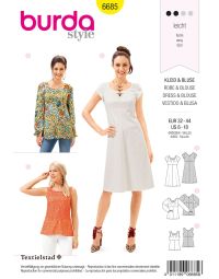 Burda patroon 6685 maat 32 t/m 44