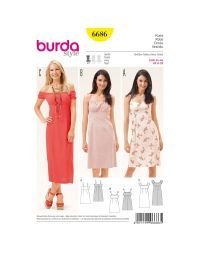 Burda patroon 6686 maat 34 t/m 46