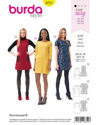 Burda patroon 6721 maat 34 t/m 44