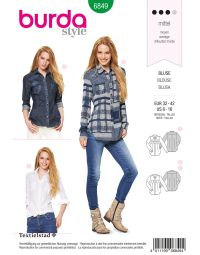 Burda patroon 6849 maat 32 t/m 42