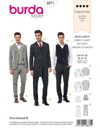 Burda patroon 6871 maat 44 t/m 60