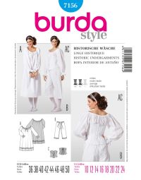 Burda patroon 7156 maat 36 t/m 50