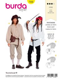 Burda patroon 7332 maat 48 t/m 58