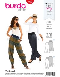 Burda patroon 7400 maat 34 t/m 60
