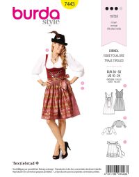Burda patroon 7443 maat 36 t/m 50