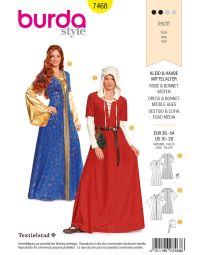 Burda patroon 7468 maat 36 t/m 52