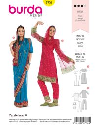 Burda patroon 7701 maat 34 t/m 46