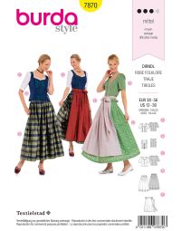 Burda patroon 7870 maat 38 t/m 56