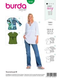 Burda patroon 8100 maat 44 t/m 58