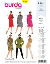 Burda patroon 8292 maat 36 t/m 48