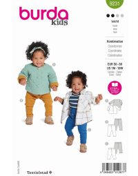 Burda patroon 9231 maat 56 t/m 86