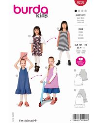 Burda patroon 9238 maat 104 t/m 146
