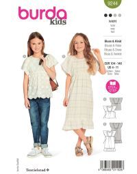 Burda patroon 9244 maat 104 t/m 146