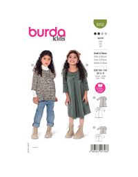 Burda patroon 9252 maat 104 t/m 134