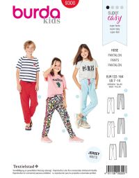 Burda patroon 9300 maat 122 t/m 164