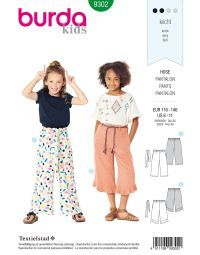 Burda patroon 9302 maat 116 t/m 146