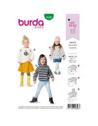 Burda patroon 9308 maat 98 t/m 122