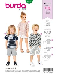 Burda patroon 9322 maat 98 t/m 128