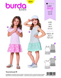 Burda patroon 9341 maat 98 t/m 122
