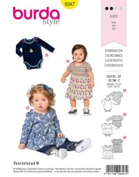 Burda patroon 9347 maat 62 t/m 98