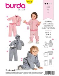 Burda patroon 9349 maat 68 t/m 98