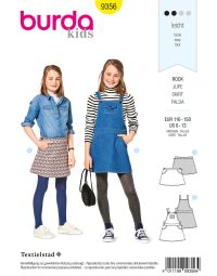 Burda patroon 9356 maat 116 t/m 158