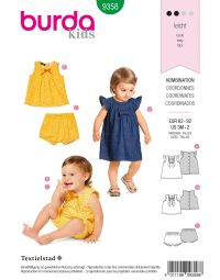 Burda patroon 9358 maat 62 t/m 92