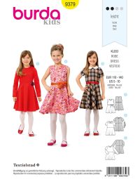 Burda patroon 9379 maat 110 t/m 140