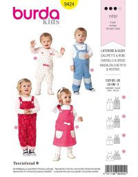 Burda patroon 9424 maat 68 t/m 98
