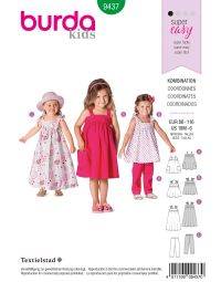Burda patroon 9437 maat 86 t/m 116