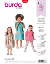 Burda patroon 9438 maat 92 t/m 122