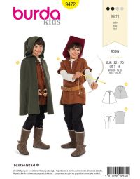 Burda patroon 9472 maat 122 t/m 164