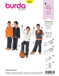 Burda patroon 9672 maat 98 t/m 140