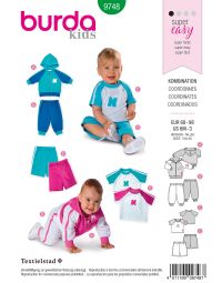 Burda patroon 9748 maat 68 t/m 98