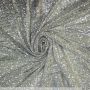 Stretch paillettenstof zilver